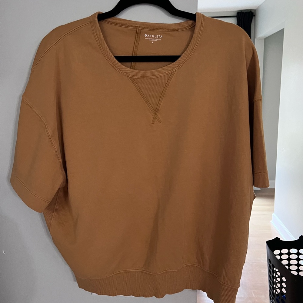 Athleta short sleeve sweatshirt